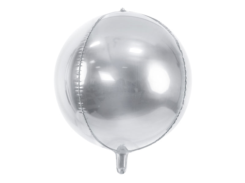 Foil Balloon Ball - Helium Filled Silver