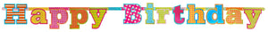 Happy Birthday - Shaped Letter Banner Multicolour