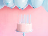 Tall Candles & Holders - Baby Blue