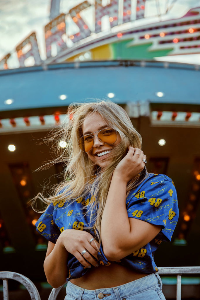 Poster print of smiling girl.