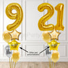 Personalised Birthday Number Bouquet - Gold