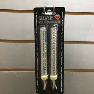 Sparkling Fountain Candle Set - Silver