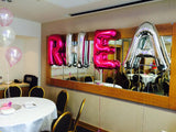 Large digit shaped balloons.