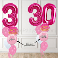 Shaped Number Balloons - Helium Filled