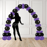 balloon arch black and purple