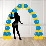 balloon arch blue and yellow