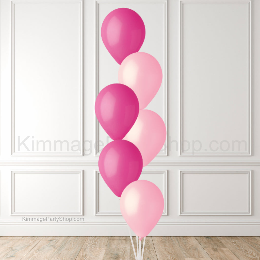 Fuchsia & Baby Pink Balloon Bouquet - Style 045