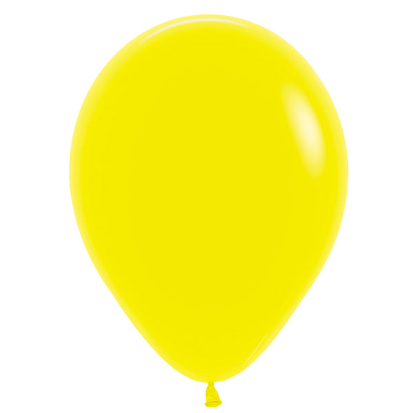 Yellow latex balloon.