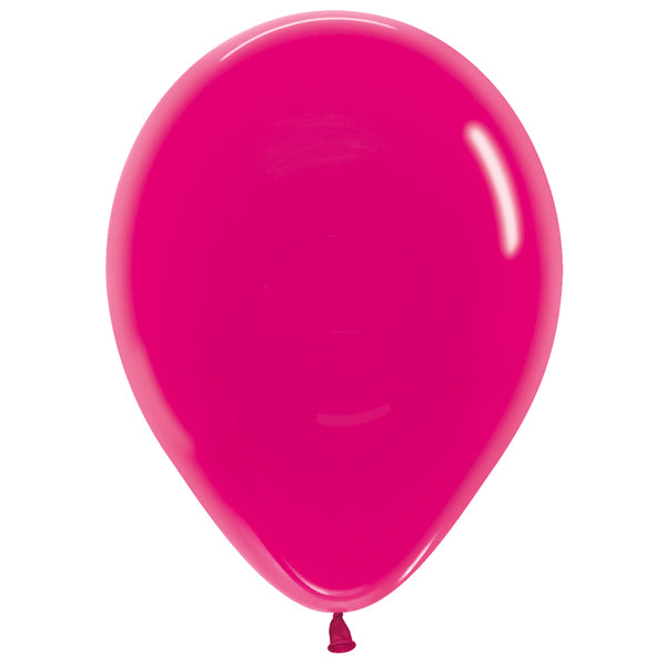 Fushsia latex balloon.