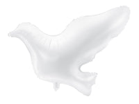White dove shaped balloon.