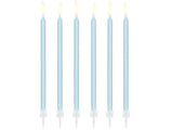 Tall Candles & Holders - Baby Blue