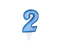 Birthday Candle Number 2 - Blue 7cm
