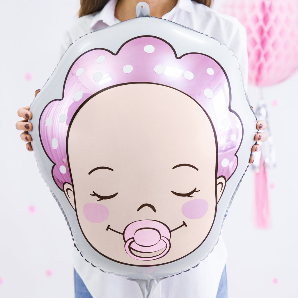 Baby Girl Head Foil Balloon