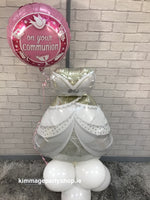 Large communion girl balloon design.
