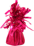 Hot pink coloured foil balloon weight.