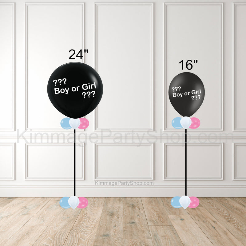 Gender Reveal - 24 Confetti Balloon Pop with Balloon Bouquets – Balloon  Expert