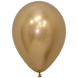 Gold shiny latex balloon.