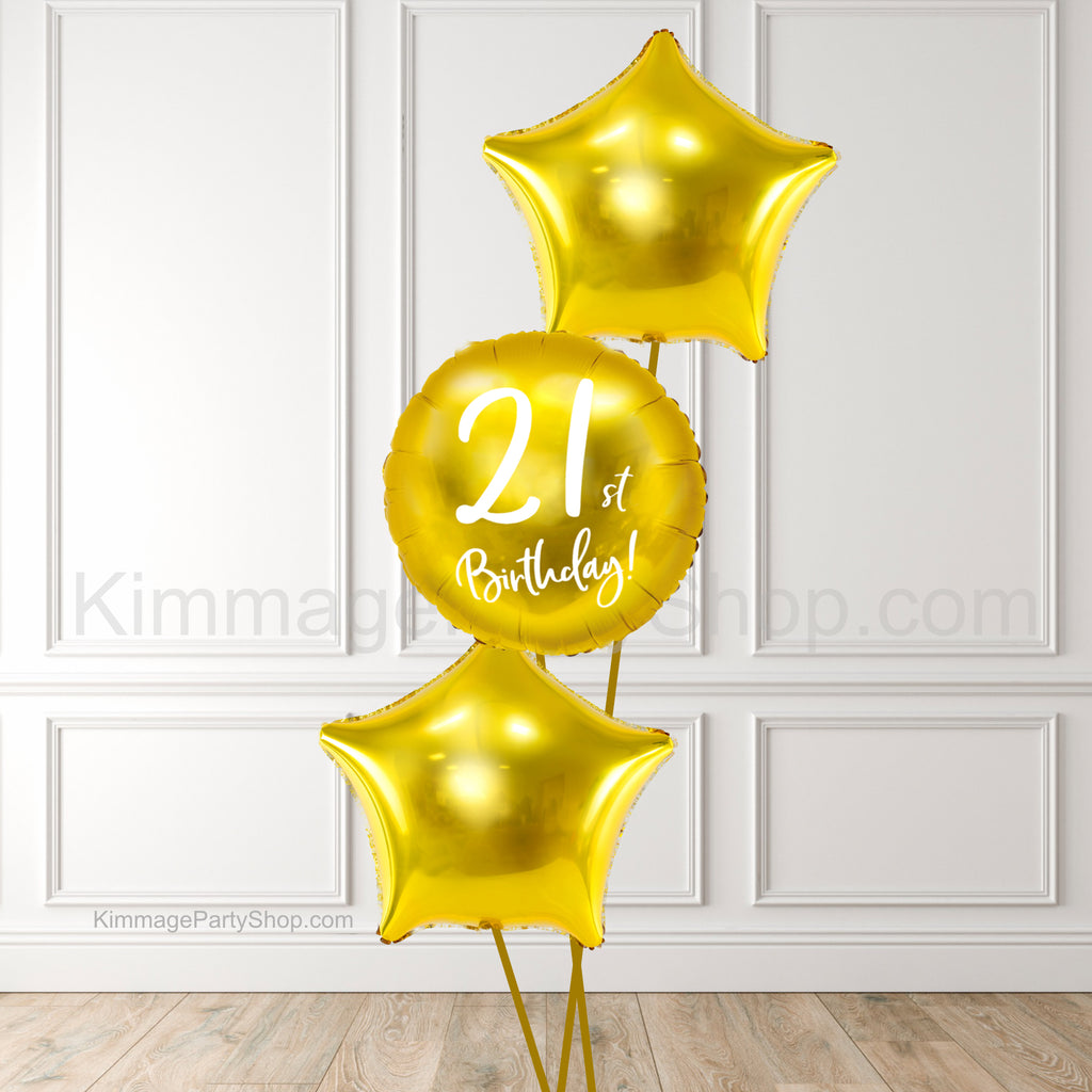 21st Birthday Balloon Bouquet - Style 018