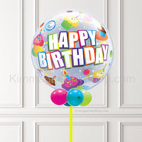 Multicolour Happy Birthday Bubble Balloon