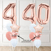 Personalised Birthday Number Bouquet - Rose Gold