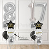 Personalised Birthday Number Bouquet - Silver