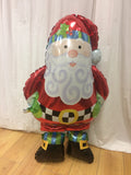 Santa shaped foil balloon.