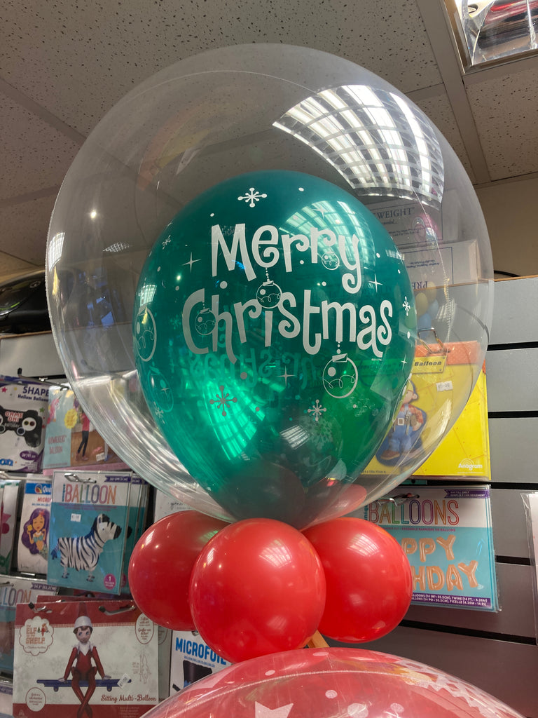 Xmas Deco Bubble Balloon - 24inch Helium Filled