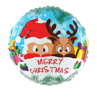 Santa & Reindeer Christmas Foil Balloon - Helium Filled